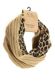  Tan Leopard Infinity Scarf