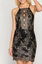  Scalloped Embroidered Bodycon-dress