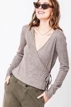  Ribbed Wrap Top
