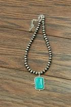 Natural-turquoise Pendant-navajo Pearl-necklace
