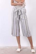  Striped Gaucho Pants