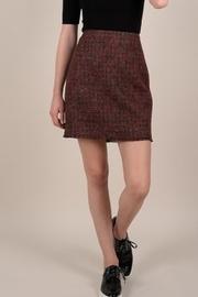  Jacquard Fringe Mini Skirt