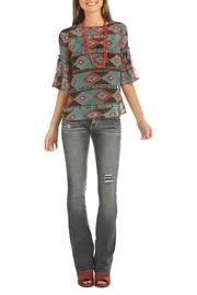  Aztec Printed Blouse