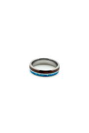  Opal Inlay Tungsten Ring