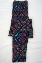  Blue Geometric Leggings