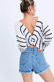  Open-back Stripe Top