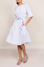  Seersucker Midi Dress