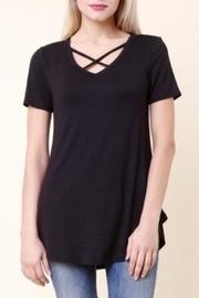 Black Crisscross Tee