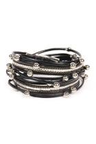  Magnetic-lock-leather Wrap-bracelet