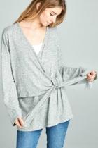  Wrap Front Sweater