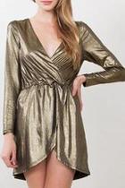  Gold Wrap Dress