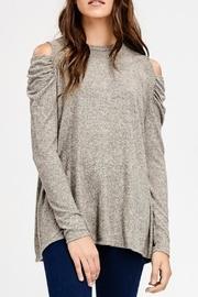  Taupe Shirring Top