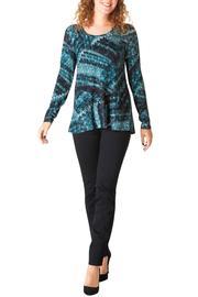  Teal Pattern Top