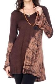  Brown Tie-dye Tunic