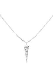  Cubic Zirconia Pave Arrowhead Pendant Necklace