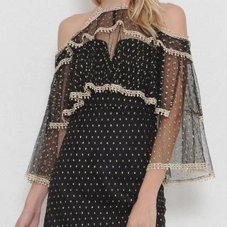  Sheer Cold Shoulder Dress