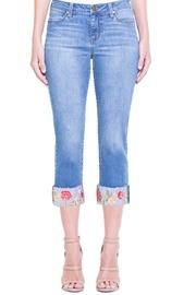  Floral Cuffed Jeans