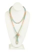  Multi-tone Glass-beads-necklace