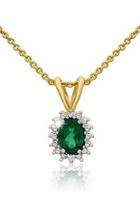  Emerald Halo Necklace