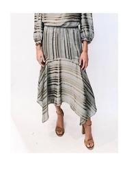  Metallic Stripe Skirt