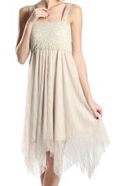  Cream Asymmetrical Dress
