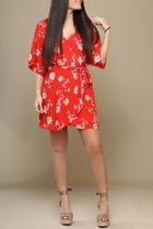  Tropical Red Dress