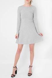  Grey Lace-up Dress