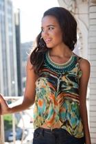  Multi Colored Flowy Top