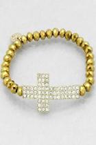  Pave Cross Bracelet