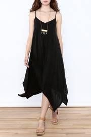  Black Sleeveless Handkerchief Dress