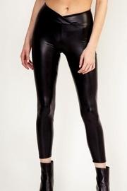 Faux-leather Cropped Leggings