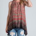  Coral Paisley Top