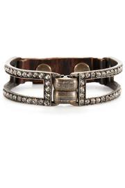  Leather & Crystal Bracelet