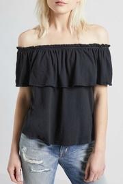  Ruffle Top Washed Black