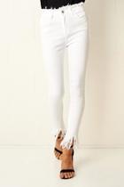  Anizia White Frayed Jeans