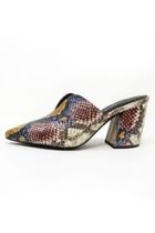  Snake Print Mule