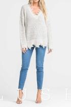  Distressed Detail Sweater