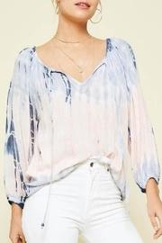  Tie-dye Peach Blouse