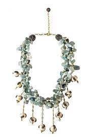  Blue Larimar Pearl Necklace