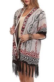  Aztec Fringe Sweater
