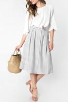  Grey Striped Skirt