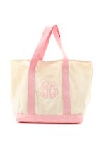  Canvas Pink White Tote