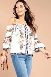  Tropical White Blouse