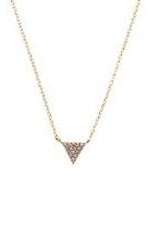  Gold Pave Triangle Necklace