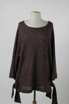  Burgandy Side-tie Sweater