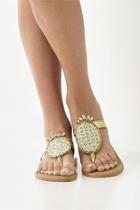  Gold Pineapple Sandals
