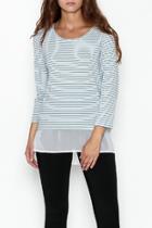  Pinstripe Crew Top