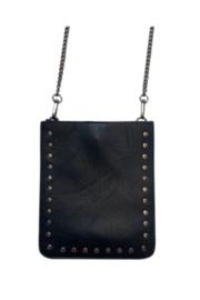  Black Vegan Cross Body W/studs & Chain