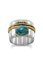  Two-tone Turquoise Ring