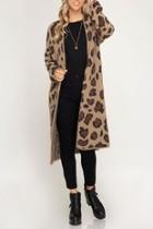  Fuzzy Leopard Cardigan